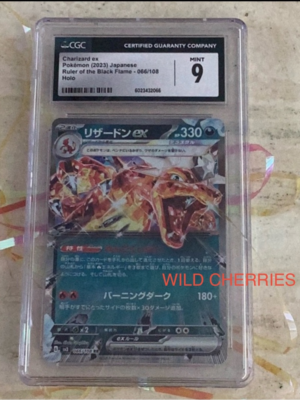 Charizard EX 066/108 Pokemon Ruler Of The Black Flame 2023 Japanese SV3 CGC 9
